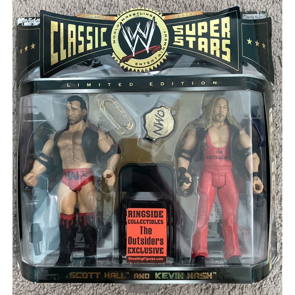 WWE Jakks Classic Superstars 2 Pack Hall and Nash Outsiders Ringisde Exclusive!
